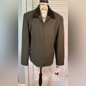 Saville ladies suit top only NWT Olive Green Zip-Up Jacket top only